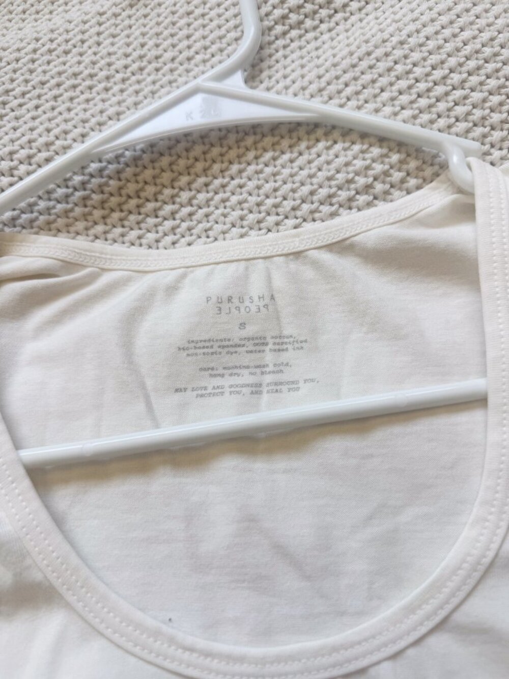 NWOT - Purusha People New Moon Drew Tee - Off White - S - Picture 6 of 6